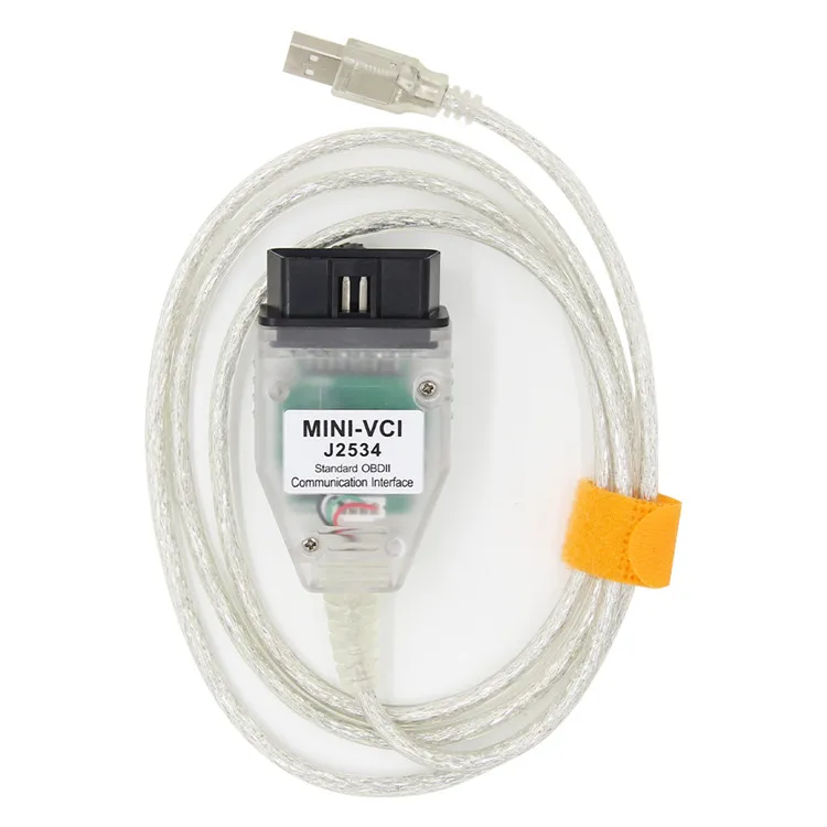 Фото Новейший интерфейс MINI VI 2024 V14.20.019 для чипа TIS Techstream MINI-VCI FT232RL J2534 2, диагностический кабель №5