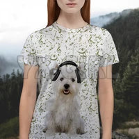summer fashion men t shirt great music with west highland white terrier 3d all over printed funny dog tee tops unisex tshirt