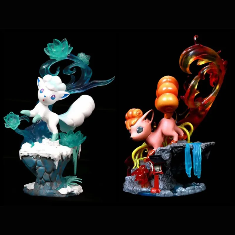 

Экшн-фигурки из Аниме Pokemon Alolan Vulpix, статуэтка из ПВХ, Коллекционная модель, украшение, игрушки, рождественский подарок