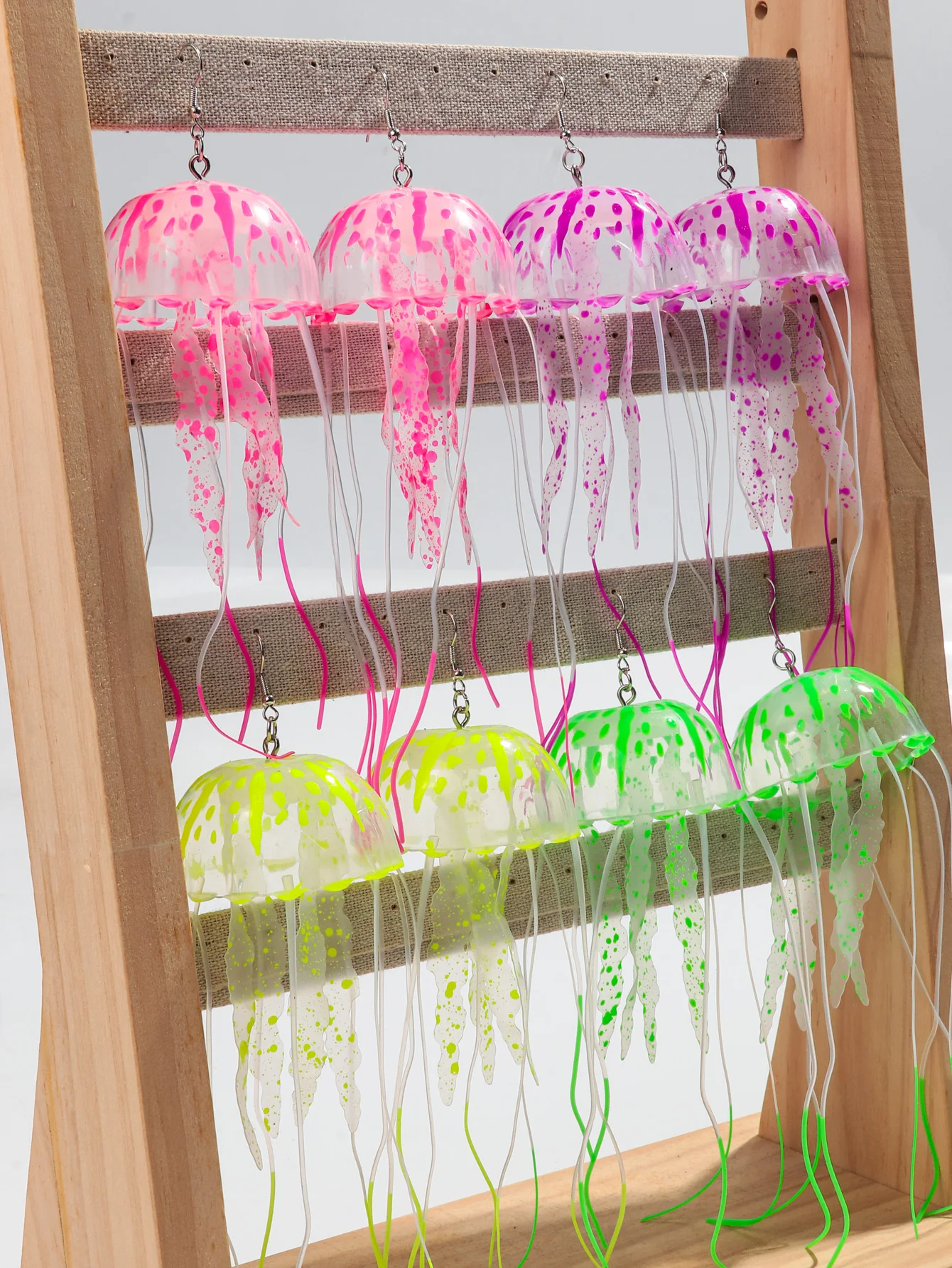 Летние Красочные Силиконовые Висячие Серьги С Длинной Кистью В Форме Медузы Для