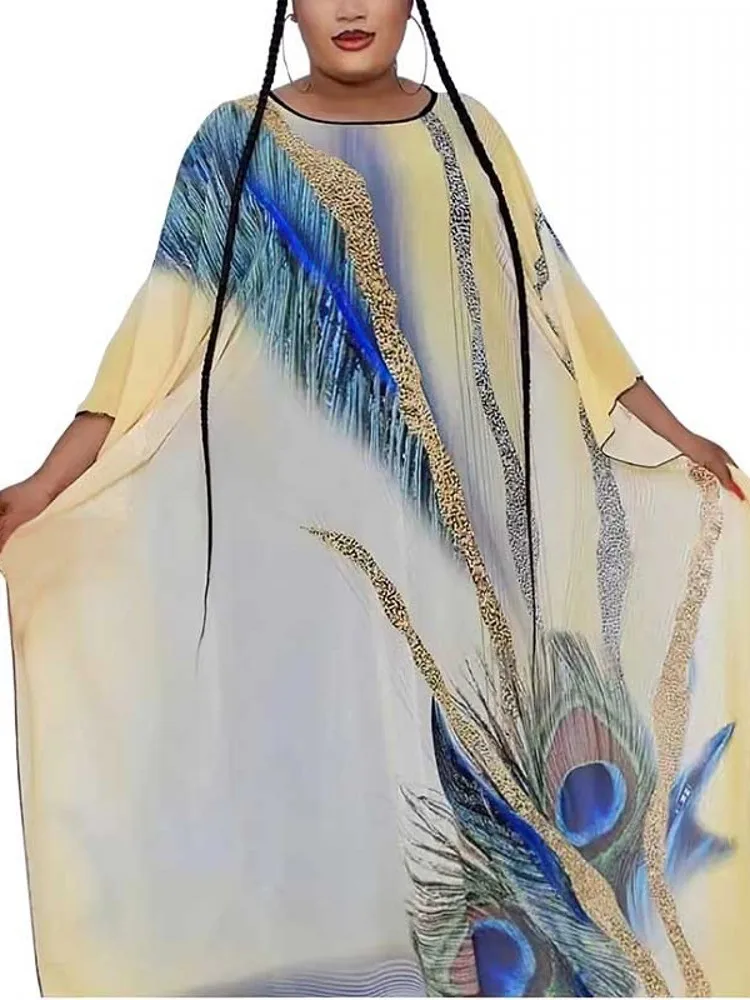 

Boubou Africain Femme African Dashiki Clothes Big Size Women Maxi Dress Batwing Sleeve Ankara Dresses Girl Party Dress 2022