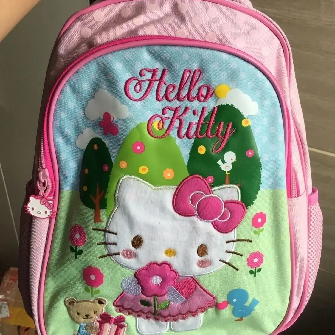 School Kawaii Cute BackpackHigh School Student Girl's Schoolbag Female Hello Kitty Bag Y Backpack Lightweight Cute Princess