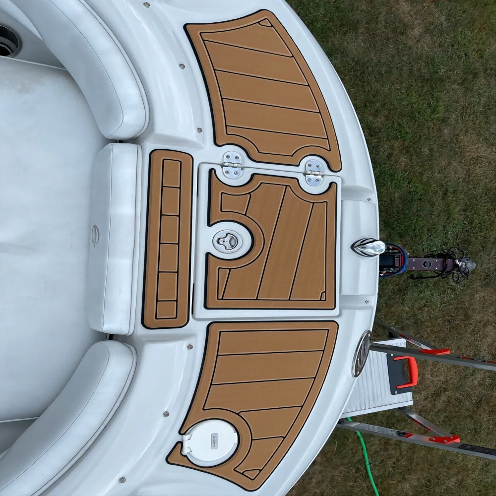 2002 Crownline LPX Limited Cockpit Boat EVA Foam Faux Teak Deck Floor Pad Mat SeaDek MarineMat Gatorstep Style Самоклеящийся ZS