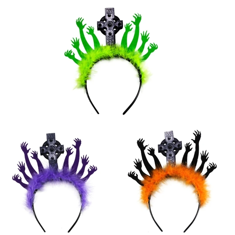 

Halloween Headband Halloween Tiaras Crown Hair Hoop Photo Shoot Goth Headband