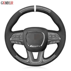 Противоскользящая черная замша из углеродного волокна для Dodge Challenger 2015-2021 зарядное устройство 2015-2021 Durango 2015-2021