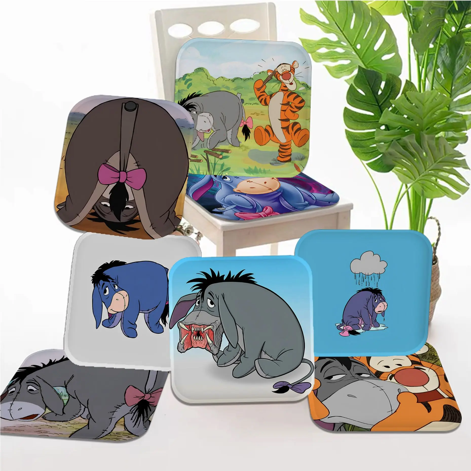 

Disey Winnie The Pooh Eeyore Modern Minimalist Style Seat Cushion Office Dining Stool Pad Sponge Sofa Mat Non-Slip Sofa Cushion