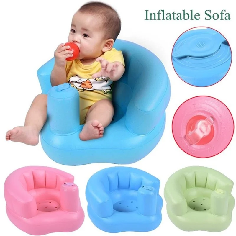 

Multifunctional Baby Inflatable Sofa Children's Puf Portable Bath Chair PVC Inflatable Seat Baby Feeding Chair Puff Asiento