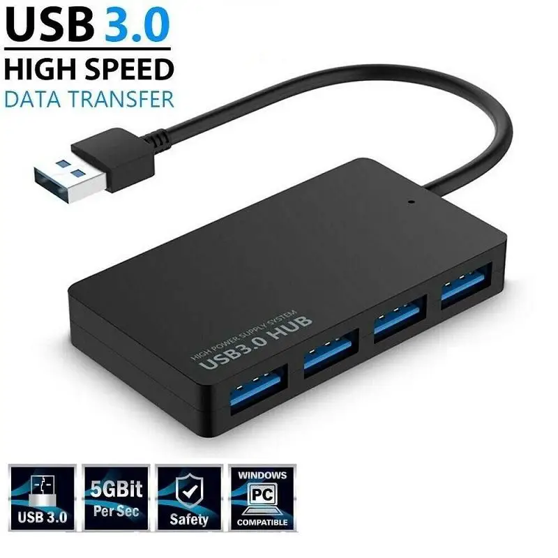 

Usb 3,0 Hub 4-Port 5G высокоскоростной концентратор Mbps высокоскоростной разветвитель HUB Кабель-адаптер расширения GL3520 чипсет передача USB-разъема