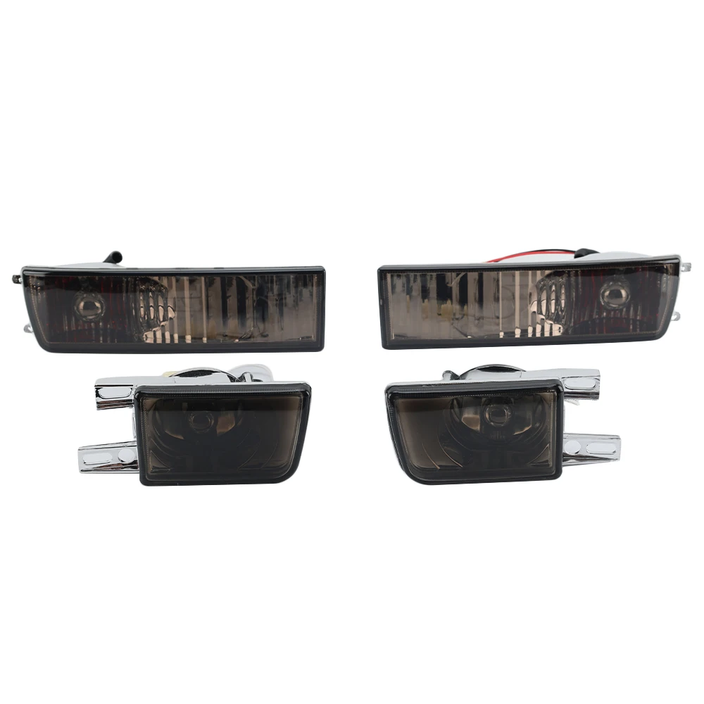 

Для VW Golf 3 1992-1997 автомобильный передний бампер противотуманная фара + указатель поворота 4 шт. набор автомобильных аксессуаров дымчатого цвета 1HM941778