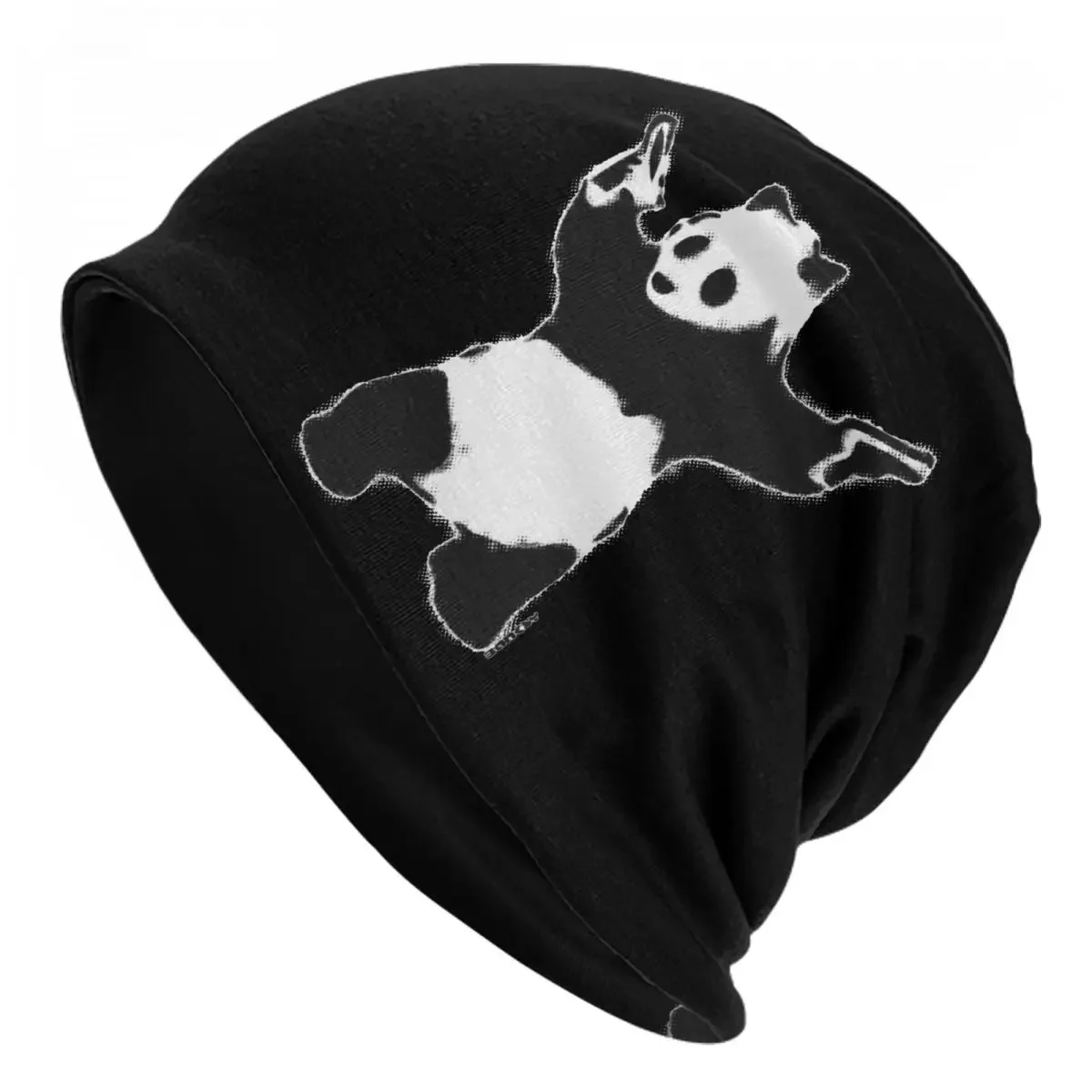 Женские и мужские панды с пистолетами шапочки аксессуары вязаные шапки модные