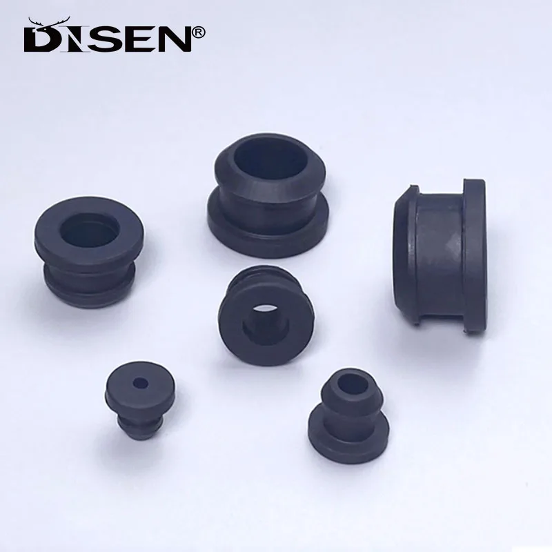 

1/2/5/10Pcs Black Silicone Rubber Hole Caps 4.5-14mm T-type Plug Cover Snap-on Gasket Blanking End Cap Seal Stopper