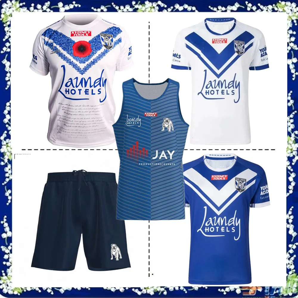 

2023 Bulldogs Home Rugby Singlet Jersey 2023/24 BULLDOGS MENS COMMEMORATIVE ANZAC TRAINING JERSEY SHORTS size S---5XL