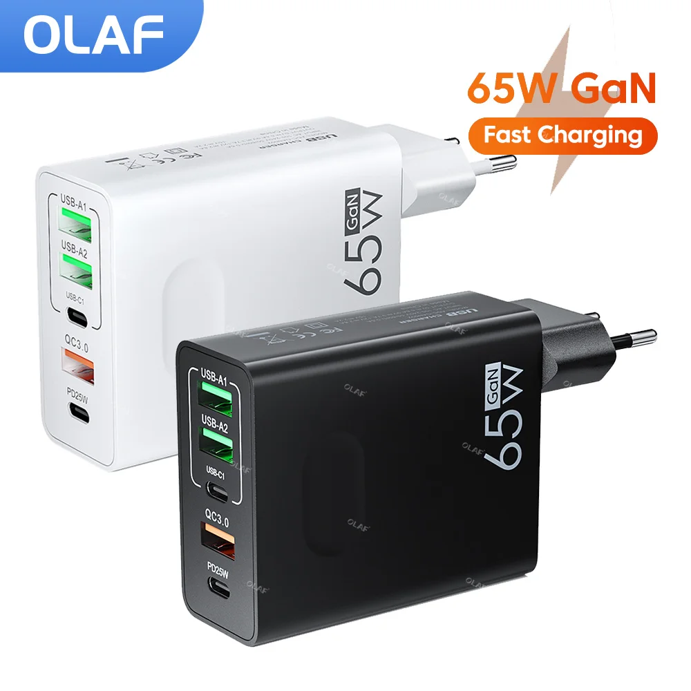 

Устройство зарядное сетевое с поддержкой быстрой зарядки, 65 Вт, USB C