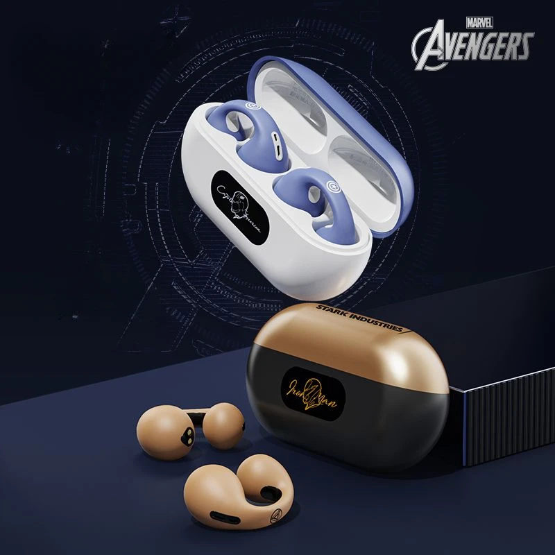 

Marvel Captain America Iron Man Anime Cartoon Bluetooth Headset Creative Personalized Waterproof Sports Wireless Headset Gift