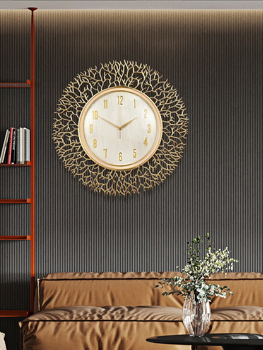 

Gold Living Room Wall Clock Bedroom Elegant Decorative Stylish Wall Clock Modern Design Luxury Reloj Pared Orologio Da Parete