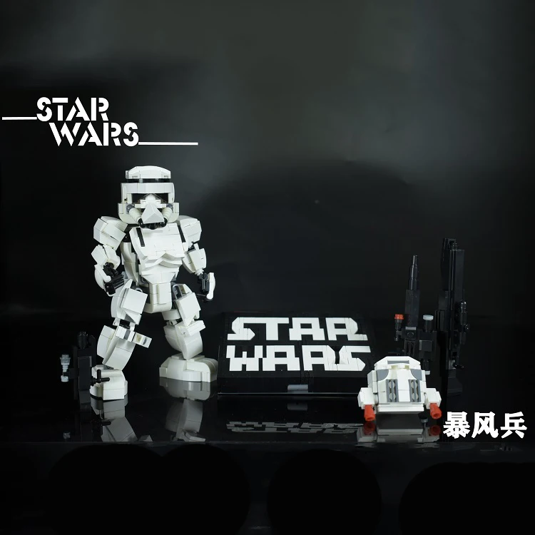 

2019 Новое поступление kennie diy moc строительные блоки штурмветры белые солдаты для детей Подарки