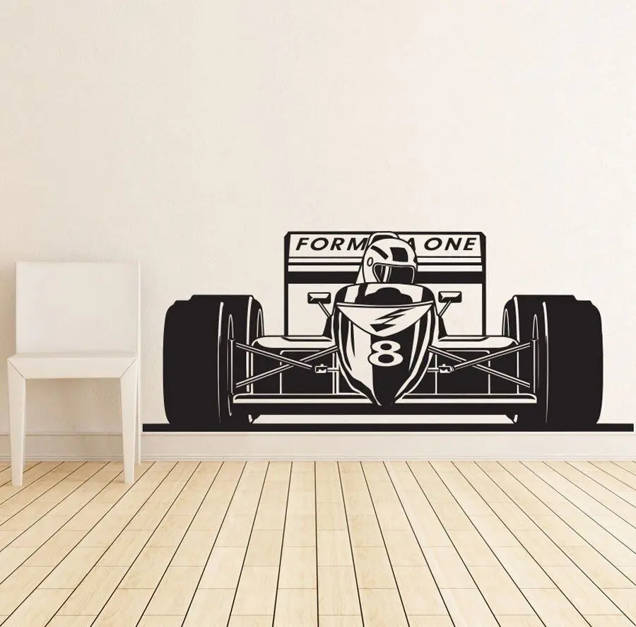 

F1 Formula Wall Sticker Vinyl Art Decal Racing Car Formula 1 Rmoveable Home Decoration Livingroom Bedroom Decor Art Poster ZX600
