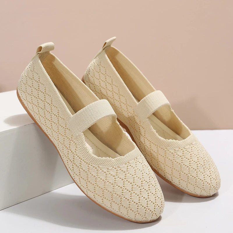 

Women's Shoes 2023 High Quality Round Toe Flat Shoes Trend Comfortable Daily Flat Shoes Women's Mesh Solid Casual Flat Shoes
