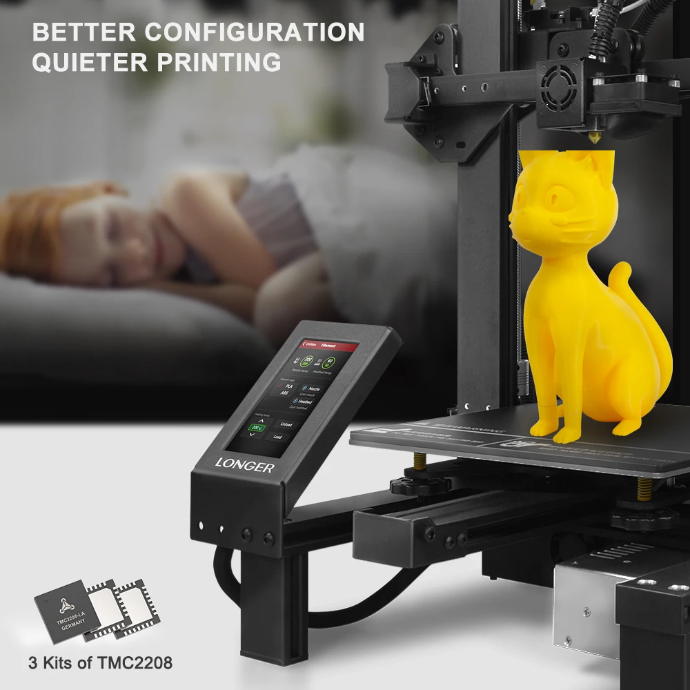 3D-принтер LONGER LK4 Pro FDM 4 3 дюйма Полноцветный сенсорный экран полностью