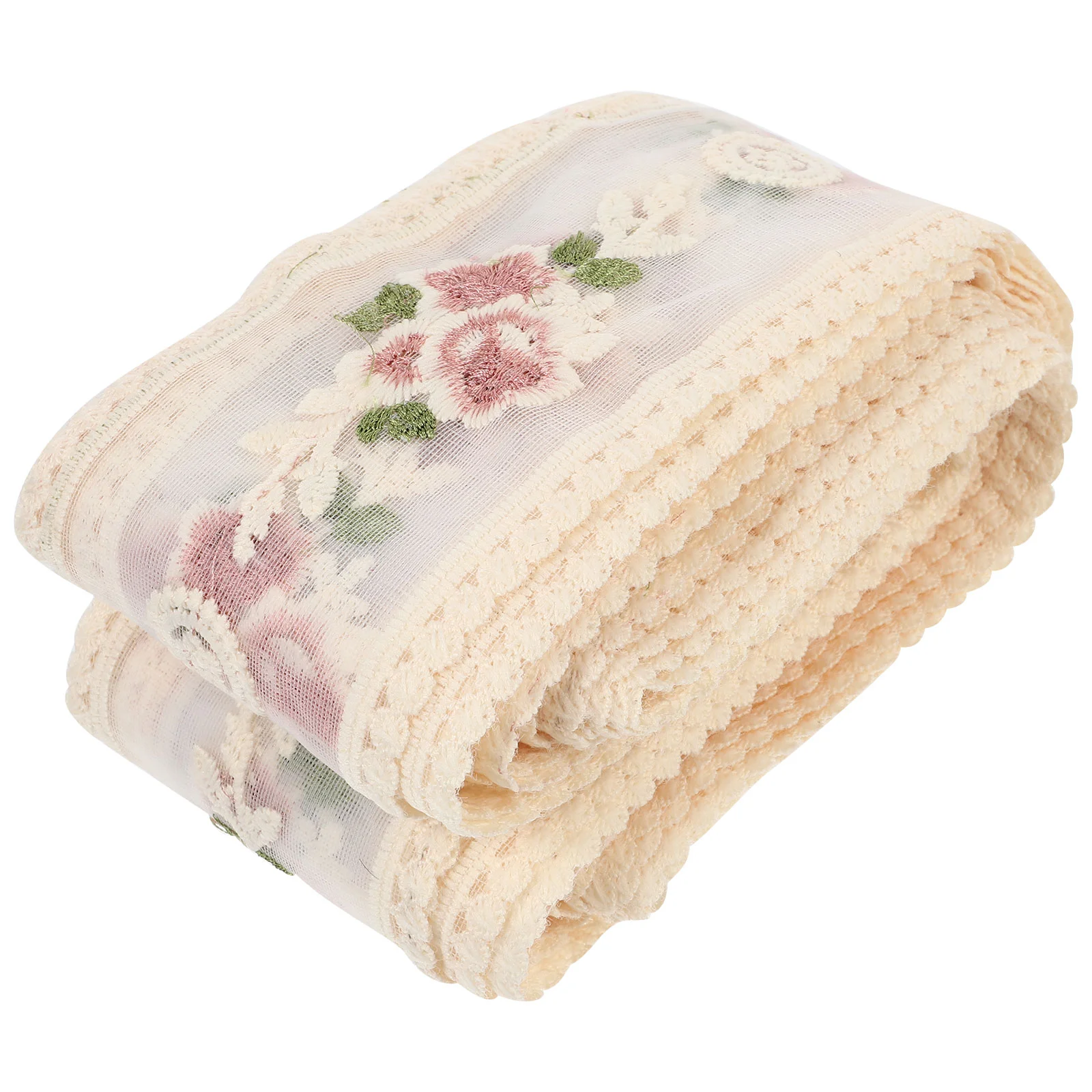 

Lace Trim Ribbon Sewing Flower Floral Craft Embroidered Fabric Edging Tulle Yarns Polyamide Roll Trimmings Applique Wedding Diy