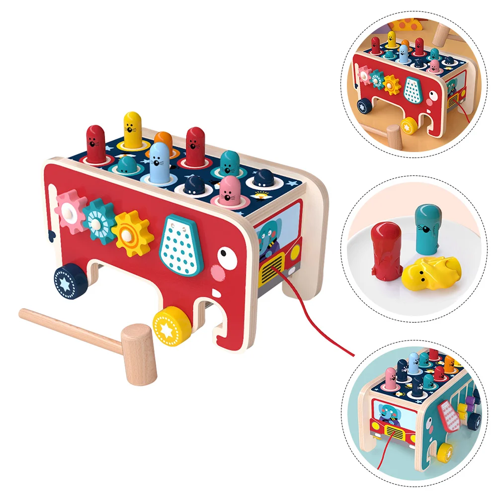 

1 Set Wood Hammer Whacking Cartoon Educational Hand Coordination