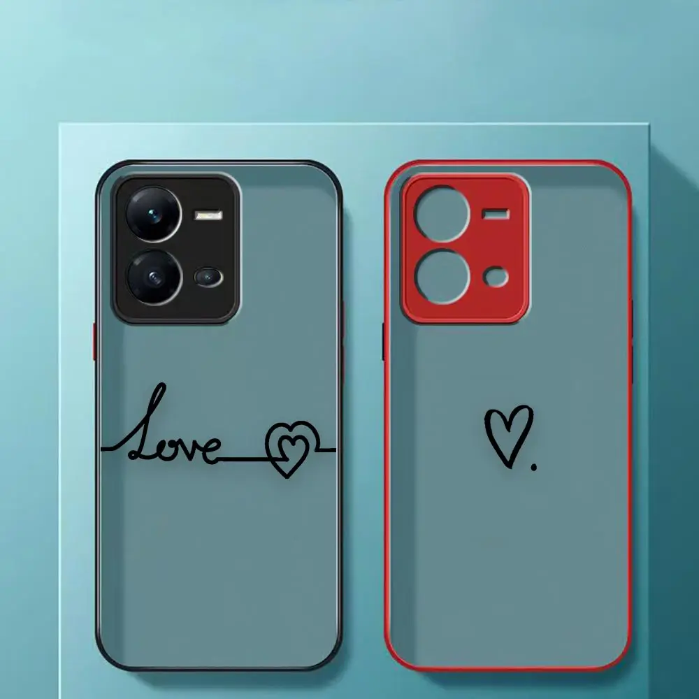 

Matte Case Funda For VIVO S1 S5 S6 S9 E PRO V5 V11 V11I V15 V17 V19 V20 V21 V21E V23 V23E V25 SE PRO 5G Case Sexy Line Love Art