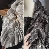 glossy wave pleated lace trim ruffle folds silk satin diy patchwork neckline cuff skirt wedding dress decor designer accessories
