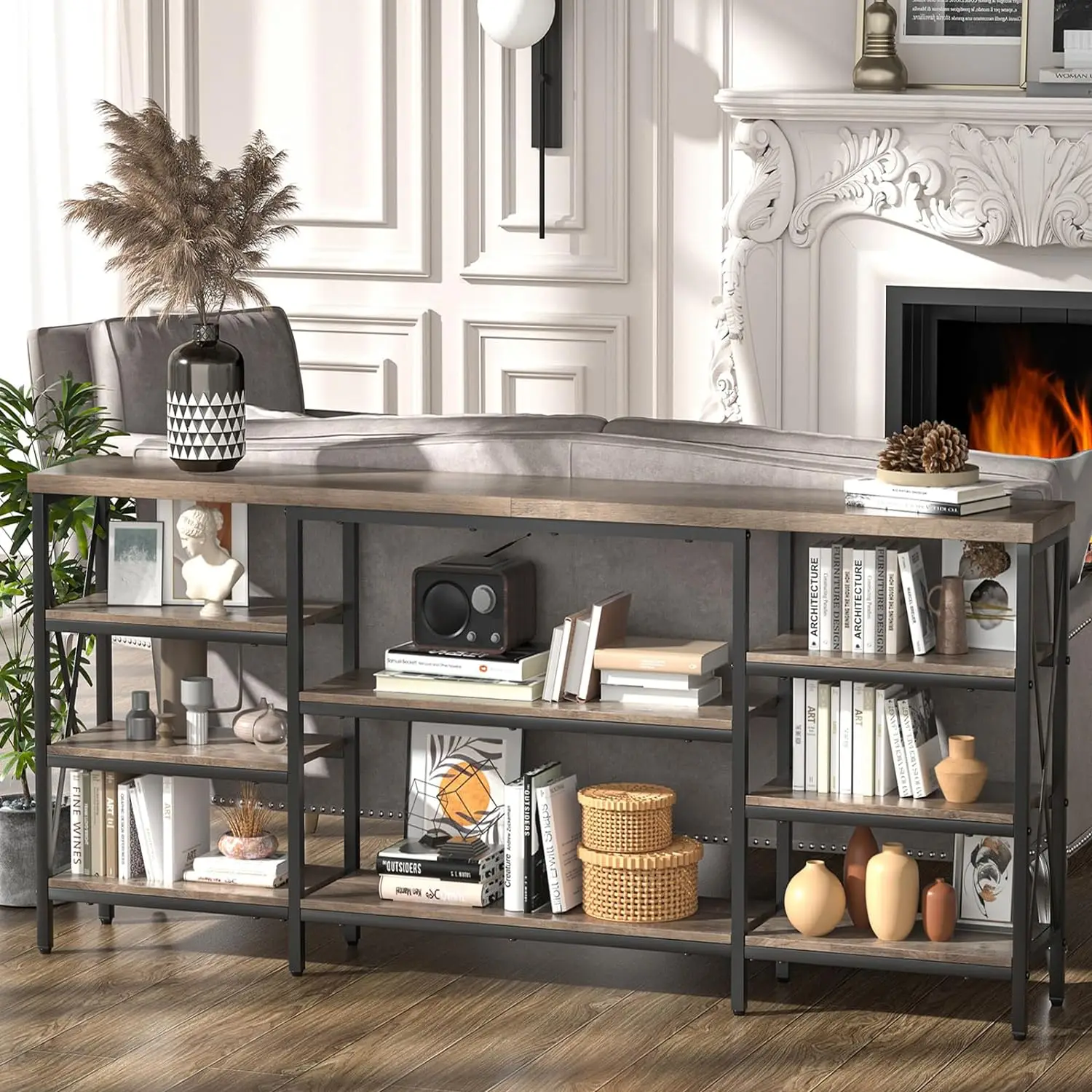 Консольный стол очень длинный для прихожей Диванный 70 9 дюйма с 9-уровневыми