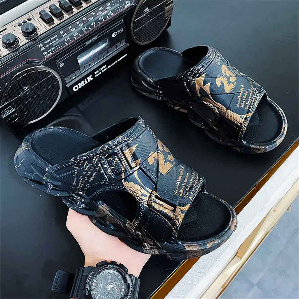 Летние противоскользящие сандалии тапочки мужские синие кроссовки комнатные