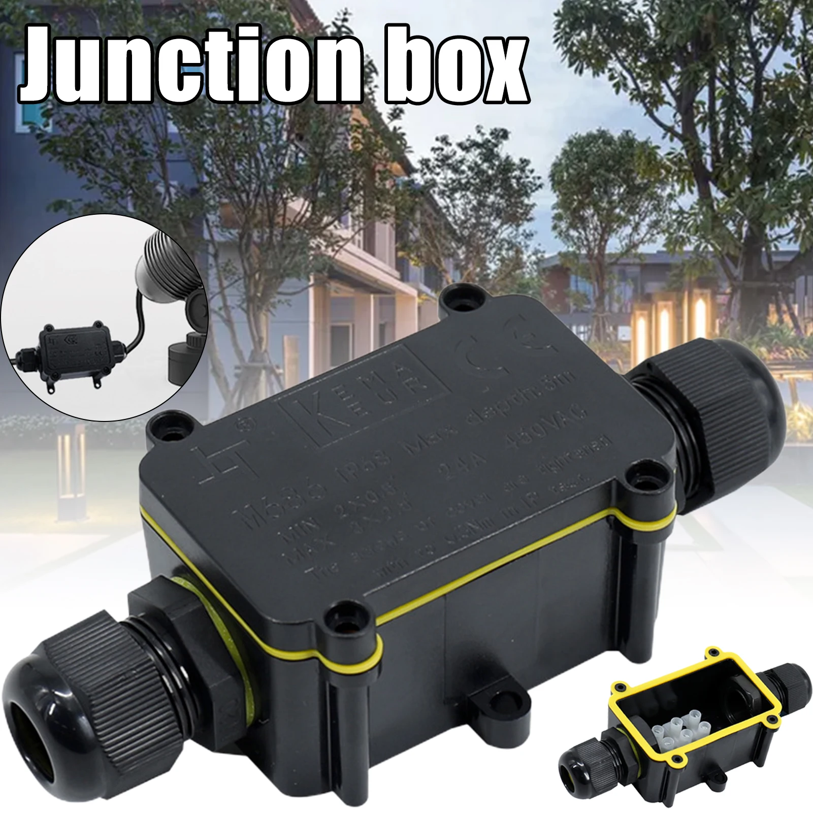 

Соединительная коробка IP68, водонепроницаемые и пыленепроницаемые внешние разъемы для электрических кабелей, принадлежности для электриче...