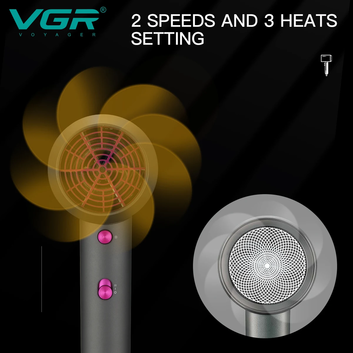 Профессиональный фен для волос с насадками 220-240 В | Бытовая техника