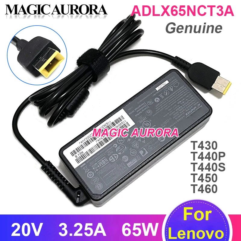 

Genuine ADLX65NCT3A Laptop Adapter For Lenovo Thinkpad T430 T440 T440S T440P T450 T460 T460S T540P T560 20V 3.25A 65W Charger