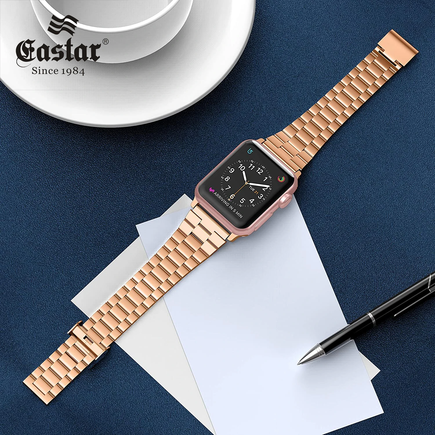 Ремешок из нержавеющей стали для Apple Watch 8 7 6 5 4 3 2 1 40 мм 44