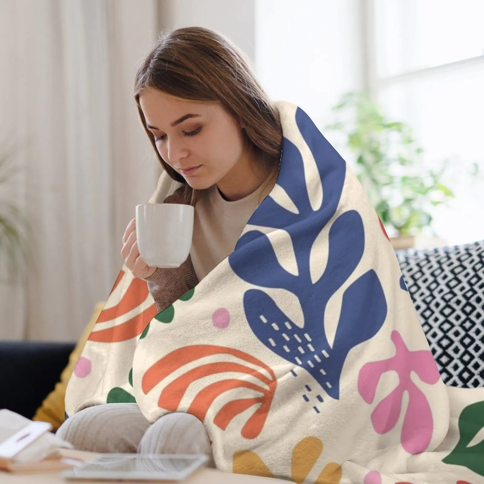 Одеяло с цветами Матисса одеяло для дивана кровать очень большие одеяла