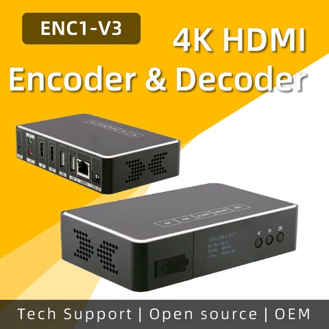 HDMI кодер-декодер 4K30 1080P NDI HX SRT RTMP RTSP Live Stream IPCam