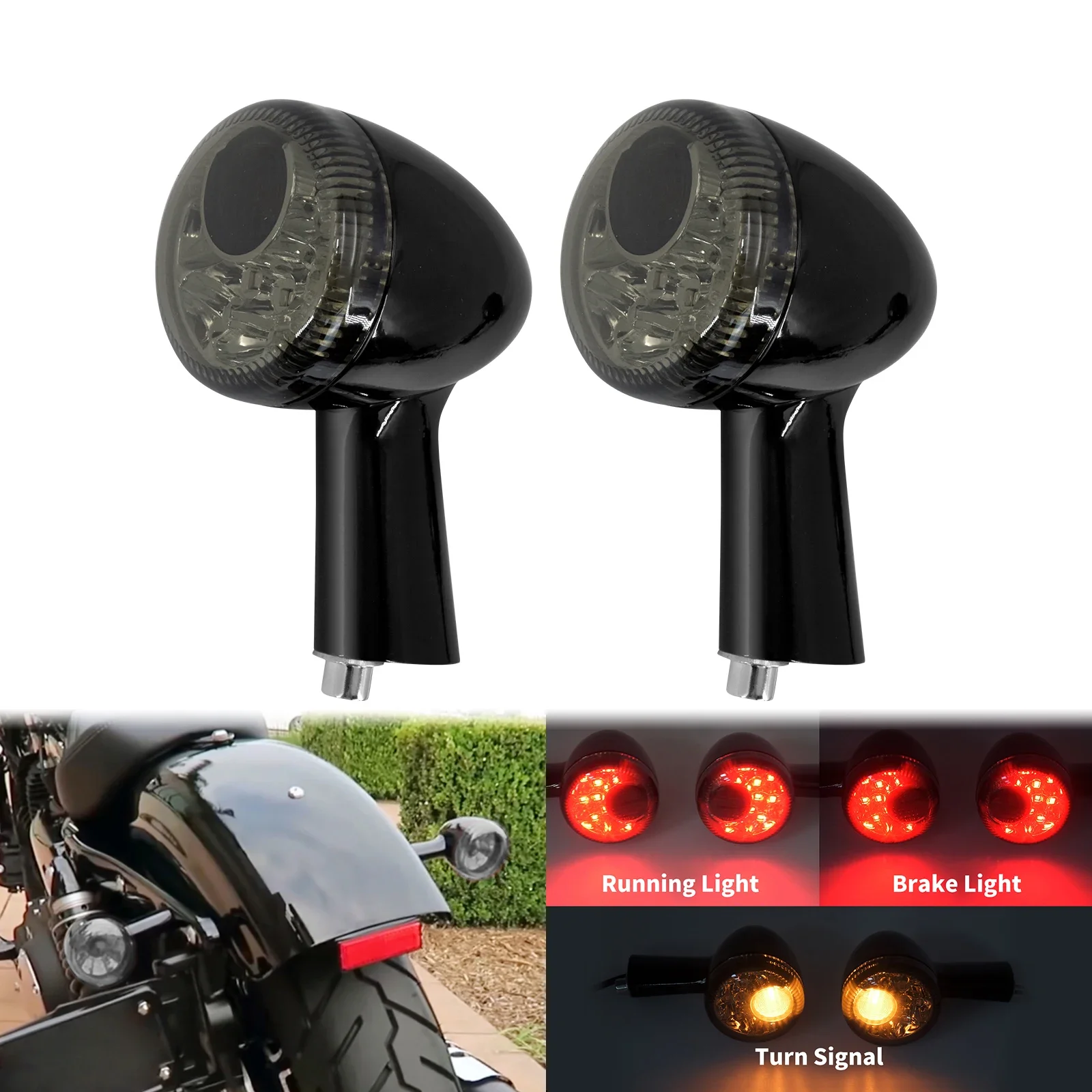 

Задние указатели поворота мотоцикла, светодиодные стоп-сигналы для Harley Sportster 883 Iron XL1200 48 Roadster Custom Super Low 92-22