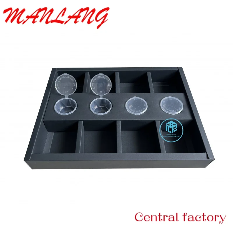 Экологически чистые черные зернистые коробки из крафт-бумаги для шоколадных