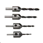 4 шт.компл. HSS 5 Флейта Зенковка сверло развертка набор винт деревообрабатывающий фаски инструмент 3-6 мм + 1 шт. гаечный ключ