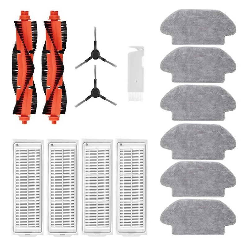 

15Pcs For Xiaomi Mijia STYTJ02YM Robot Vacuum Mop Cleaning Robot Main Hepa Filter Mop Cloth Side Brush