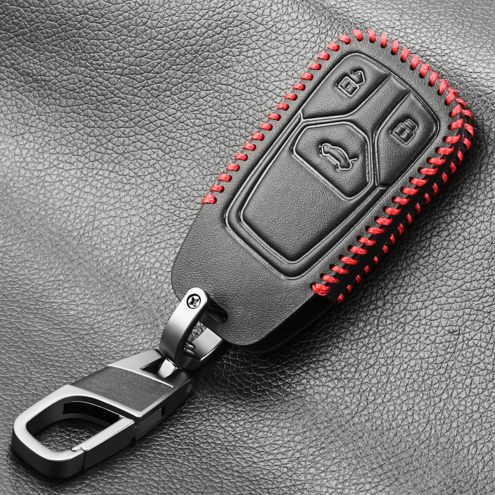 Кожаный чехол для автомобильного ключа AUDI A4 A4L A5 Q5 Q7 TT 2016 2017 Key 2018 аксессуары