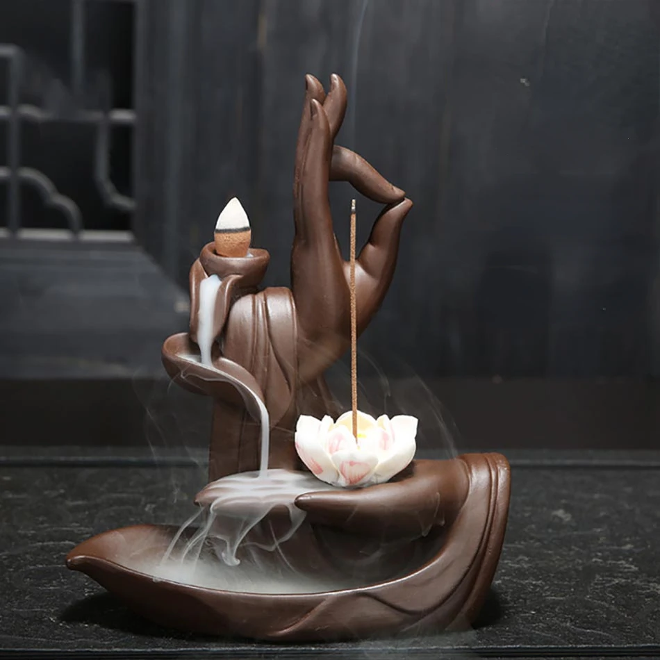 

Hot Sellers Backflow Incense Cones Bigger Tower Incense Burner Incense Stick Holder Lotus Incense Censer Little Monk Burner