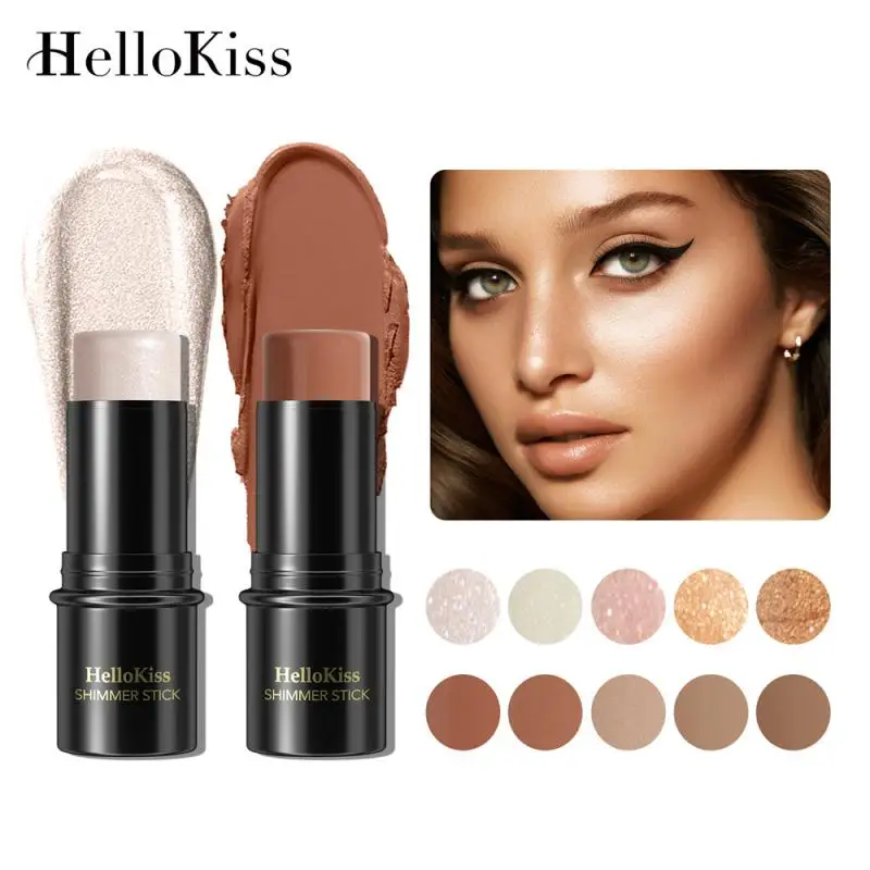 

HelloKiss Highlighter Makeup Glitter Contouring Bronzer For Face Shimmer Powder Creamy Texture Illuminator Stick Women Cosmetics