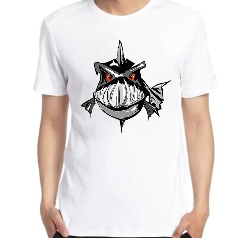 

Funny Fish graphic t shirts short sleeve t-shirts O-neck T-shirt Unisex Tees Tops Summer Harajuku Streetwear Men's clothing