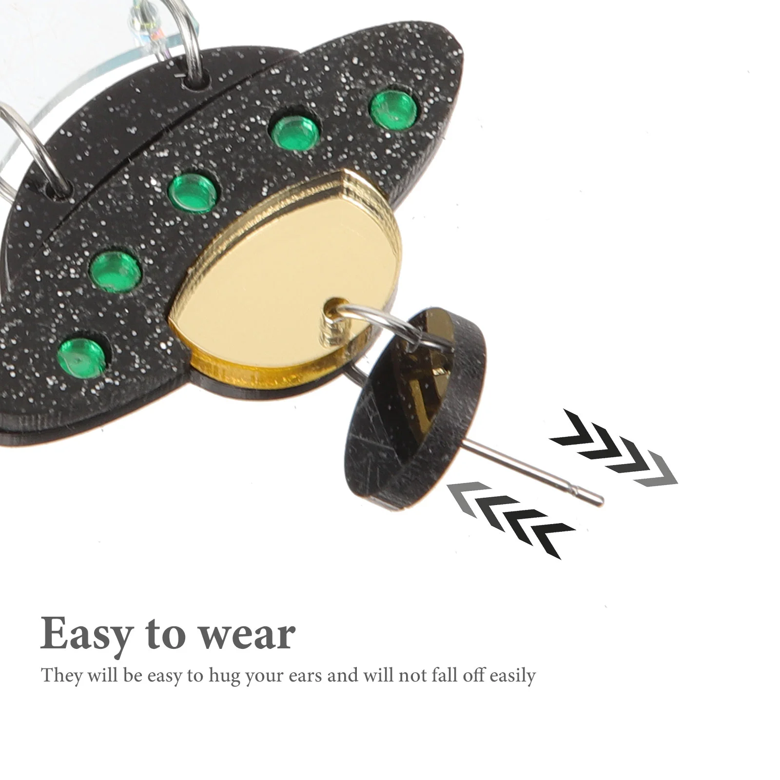 Модные серьги-капли креативные серьги в форме НЛО для девочек преувеличенные