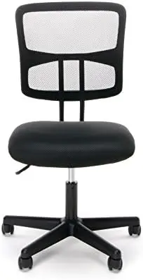 

Collection Swivel Mesh Back Armless Task Chair, in Black (ESS-3020)