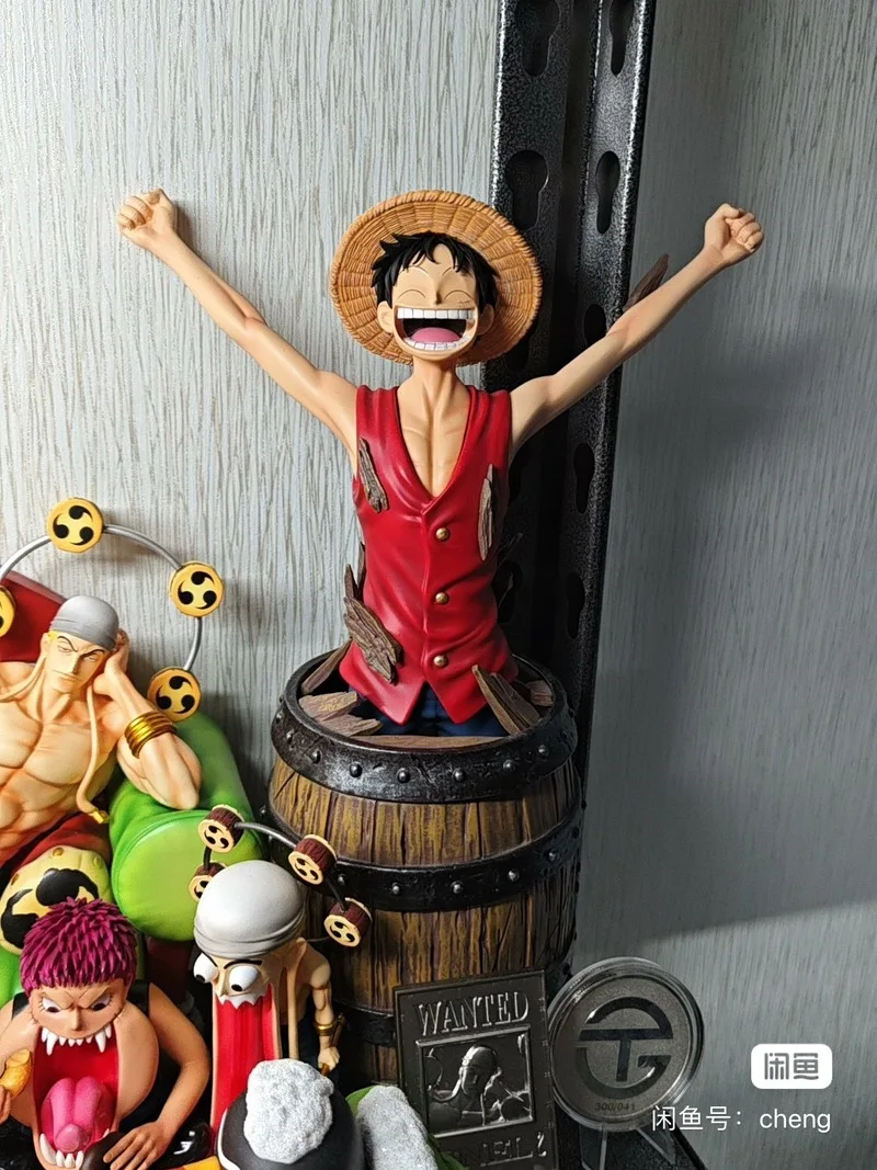 25 см Новая Слитная статуя Luffy Broken Wine Barrel Hand Do Resin Gk настольное украшение подарок
