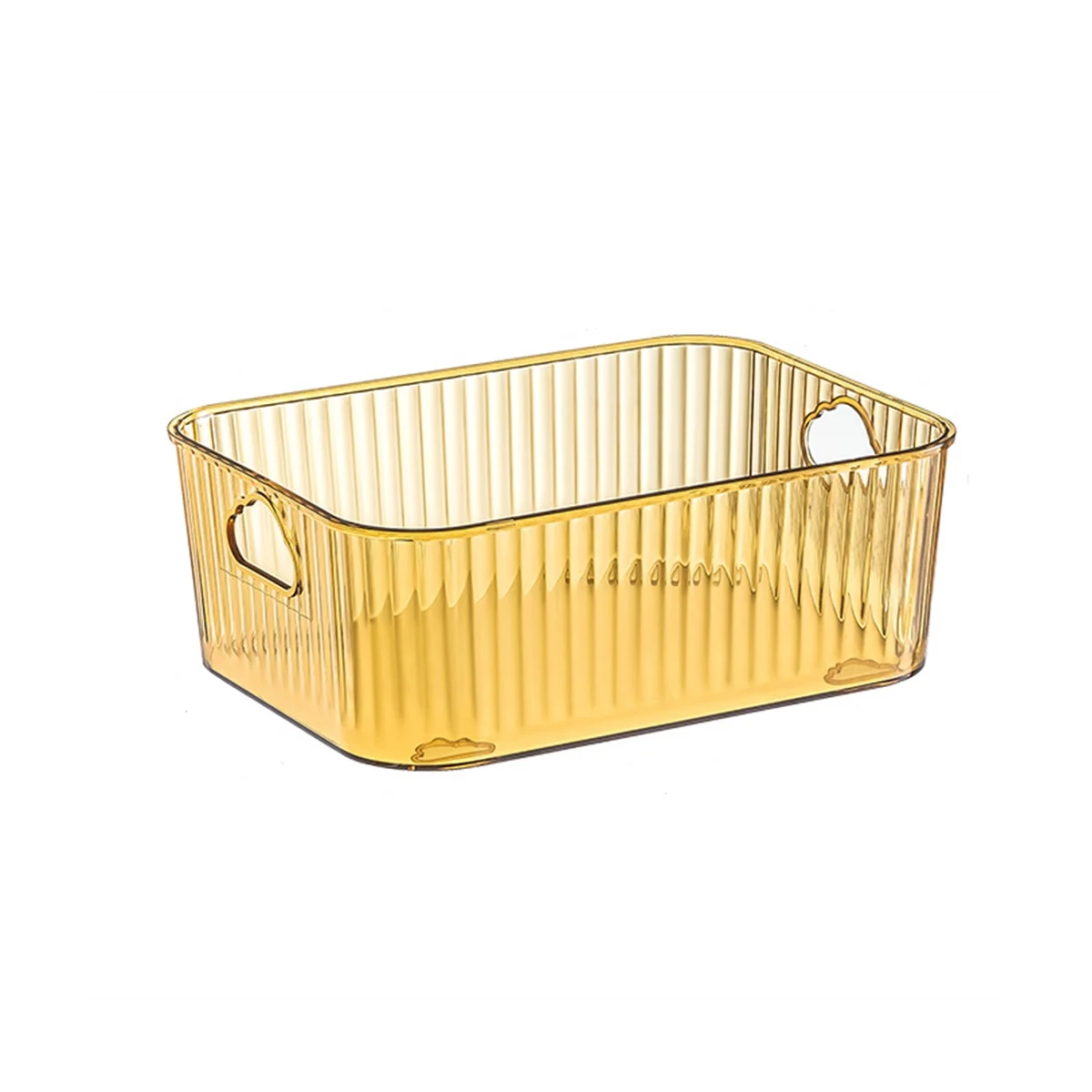 

Прозрачный контейнер для хранения в холодильнике желтого цвета