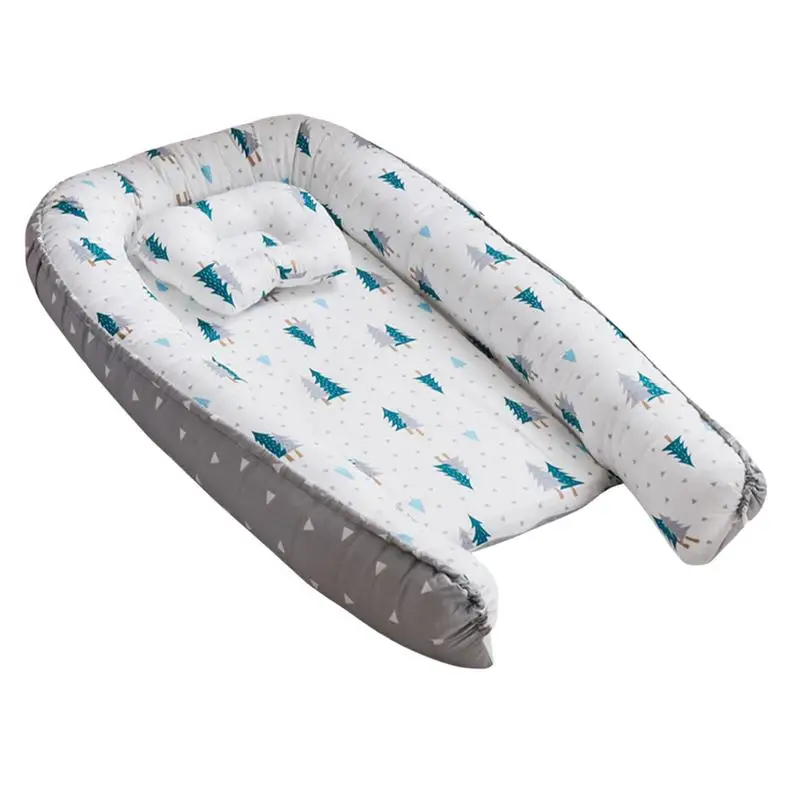 

Baby Lounger Adjustable Newborn Lounger Crib Baby Nest Bed With Pillow Portable Crib Travel Bed Infant Toddler Cotton Cradle