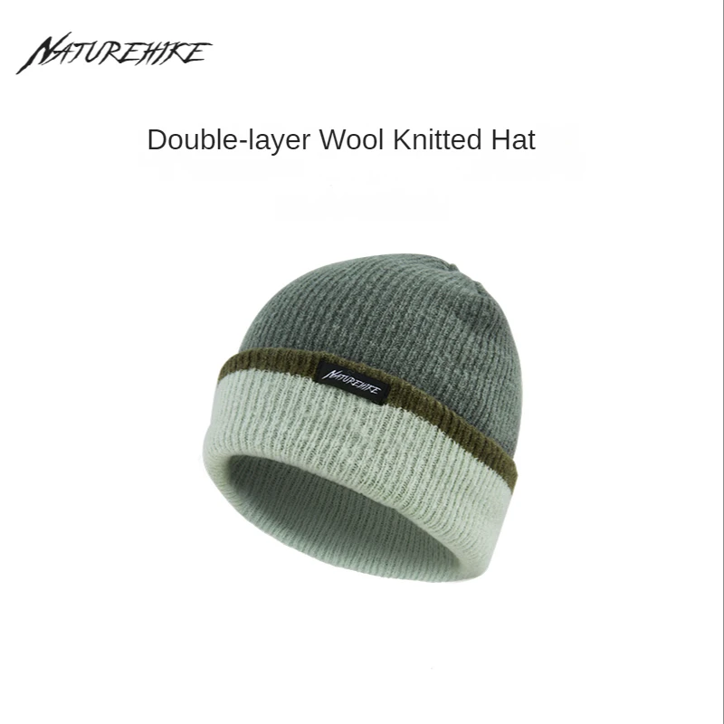 

Naturehike Outdoor sports double-layer wool knitted hat warm in winter skin friendly folding hat thickened