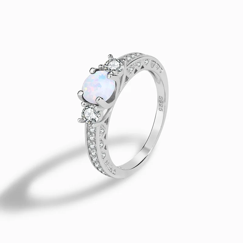 

Женское кольцо из серебра 2023 пробы, с белым австралийским драгоценным камнем